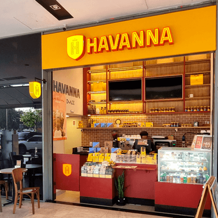 Imagem de interna da loja havanna café