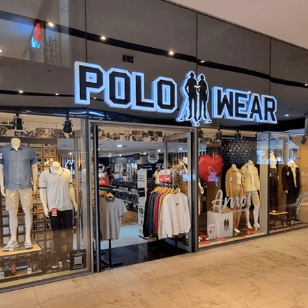 Imagem de interna da loja polo wear